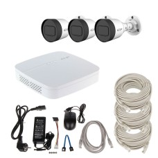 Вуличний IP комплект відеоспостереження Dahua IP-KIT3x1080P-OUT