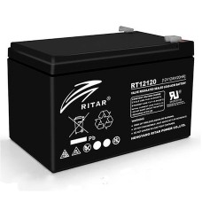 Акумуляторна батарея RITAR RT12120, Black 12V 12.0Ah