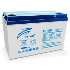 Акумуляторна батарея RITAR DC12-80, 12V 80Ah